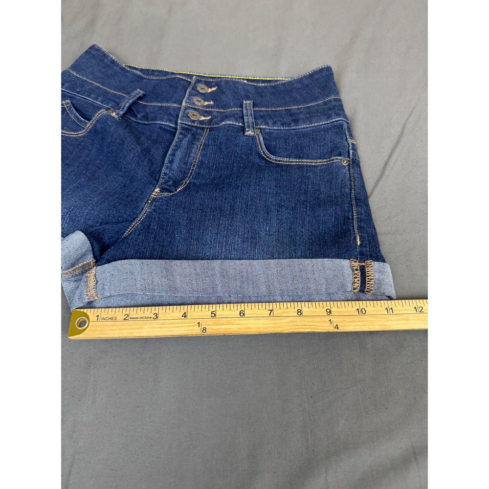 G by GUESS Womens High Waisted Cuffed Denim Shorts Dark Wash Blue Size 29 R60D08 - Picture 7 of 16